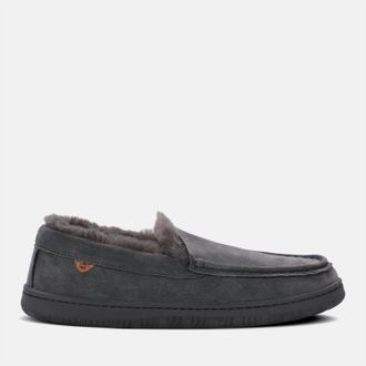 Lamofootwear Mens Classic Harrison Slip-On Moccasin In Charcoal