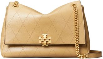 Tory Burch Kira Schoudertas - Dames - Schoudertassen - Bruin - ONE Size - Leer - Tassen