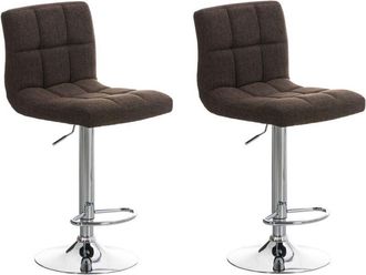 Clp Set di 2 sgabelli Peru in tessuto marrone