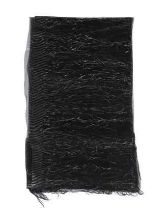 Faliero Sarti lurex-detail scarf - women - Nylon/Silk - One Size - Black