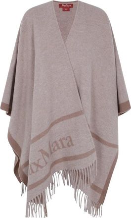 Max Mara Pirania Wolle Cape - Dames - Ponchos - Beige - ONE Size - Wol - Jassen