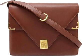 Cartier Pre-owned Cross Body Bags, female, Red, Size: ONE SIZE Pre-owned Leather Shoulder Bag