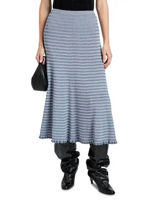 Proenza Schouler Stina Midi Skirt In Slate