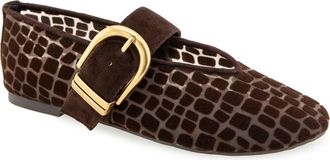 Kenneth Cole Tamarra Mary Jane Flat in Chocolate Mesh at Nordstrom, Size 6.5