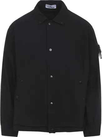 Stone Island Black Polyester Jacket-Uomo