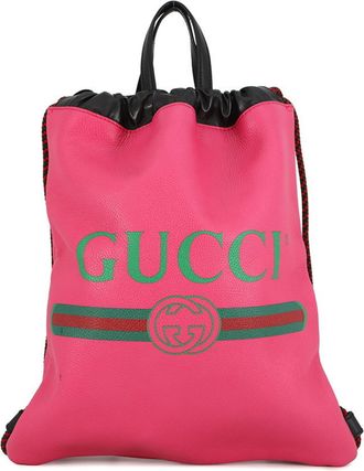 Gucci Pink Leather Backpack (Pre-Owned)