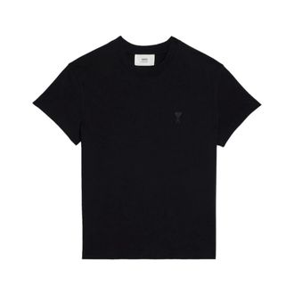 Ami Tops, Heren, Zwart, S, T-shirt Ami de Coeur