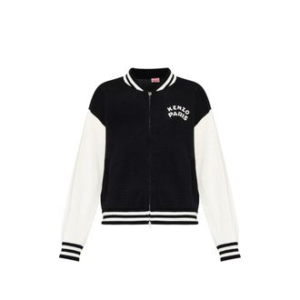 Kenzo Logo-embroidered Zip-up Cardigan