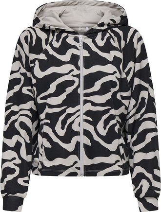 Only Play Hoodie met ritssluiting, grafisch motief