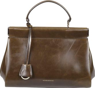 Victoria Beckham Sloane Frame Structured Smooth Calf Leather Handbag