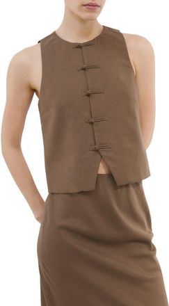 Mango Toggle Closure Vest in Brown at Nordstrom, Size Xx-Small