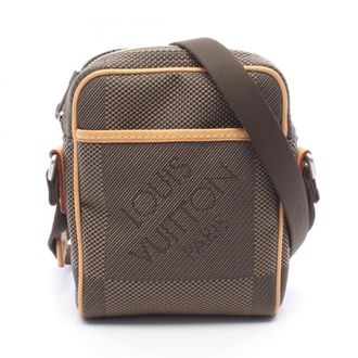 Louis Vuitton Brown Damier Canvas Earth Canvas Leather Handbag Shoulder Bag (Pre-Owned)