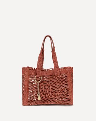 Chlo&eacute; East-West Summer Banana raffia Tote Bag Female UNI