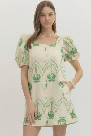 Entro Palm Beach Daydream Dress In Green