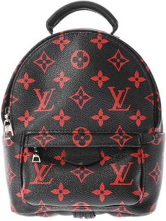Louis Vuitton Black Red Color Monogram Canvas Backpack (Pre-Owned)