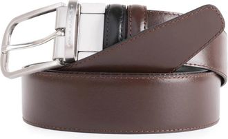 Piquadro Mens leather belt with prong buckle - Heren - Riemen - Bruin - ONE Size - Accessoires