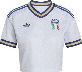 adidas (WMNS) adidas Italy 26 Away Cropped Jersey Asia Sizing Aeroblue KE8082