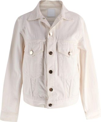 Gold Sign Ecru Denim Jacket Size XS