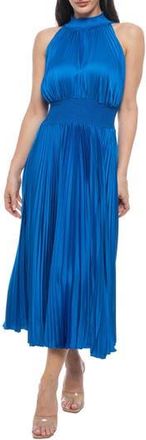 OLEG CASSINI Pleated Sleeveless Midi Dress in Royal at Nordstrom Rack, Size X-Large