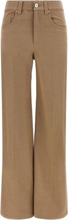 Brunello Cucinelli De Eigentijdse Pull-On Jeans - Dames - Loose Fit Jeans - Beige - XS - Katoen - Jeans