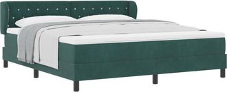 vidaXL Box Spring Bed with Mattress Dark Grey 80x200 cm Velvet Vidaxl