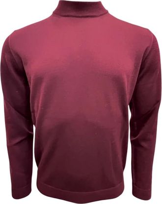 Roberto Collina Merino Stehkragenpullover - Heren - Coltruien - Bruin - XL - Wol - Truien & Vesten