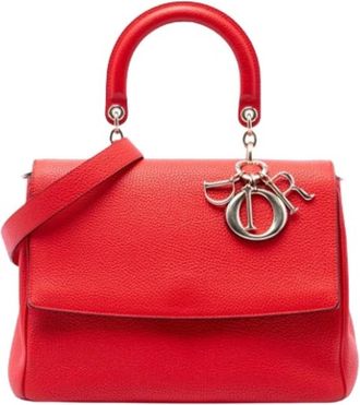 Dior Pre-owned Be Flap Bag - Dames - Vintage Handtas - Rood - ONE Size - Leer - Vintage