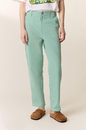 Leon & Harper Gestreepte rechte broek, ARMINA