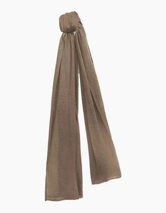 James Lakeland Womens Taupe 2-ply Cashmere Scarf