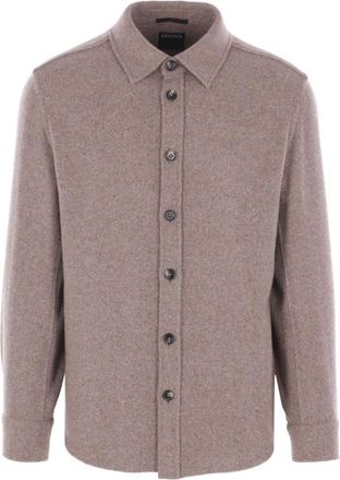 Ermenegildo Zegna Heren, Overhemden, Bruin, Maat: M