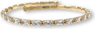 Theia Womens Flex Baguette Bangle In Gold