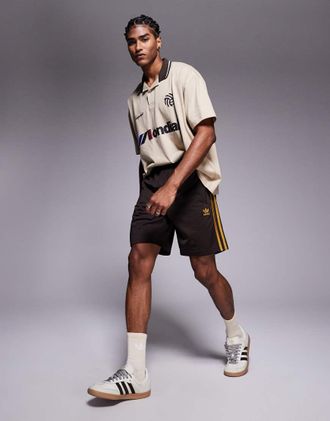 adidas Originals Firebird - Pantaloncini marroni-Marrone