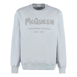 Alexander McQueen Hombre, Sudaderas, Azul, Talla: M
