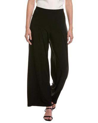 Anne Klein Petite High-Rise Pull-On Release Pleat Palazzo Pant