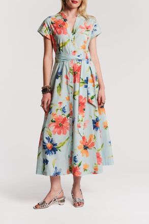 Frances Valentine Eve Dress Georgia Print in Light Blue/multi at Nordstrom, Size X-Small