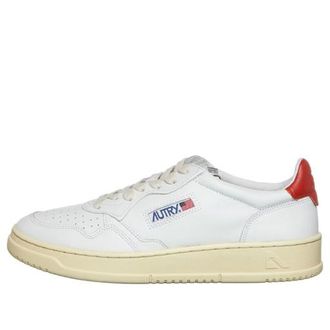 Autry Autry Medalist Leather Low White Rust AULM-LL48