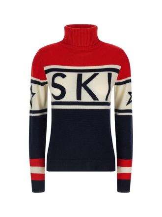 Perfect Moment Schild Jacquard Pattern Merino Wool Sweater