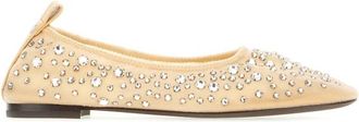 Tory Burch Crystal Ballerinas - Dames - Ballerinas - Beige - 35 1/2 EU - Nylon - Schoenen