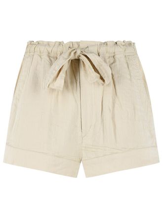 Isabel Marant Birva Shorts aus beigem Baumwollgemisch