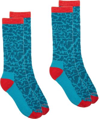 Rei Co-Op Timber Mountain Merino Wool Snow Socks - 2 Pairs Blue L