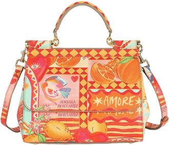 Tiffany & Fred Saffiano Painted Leather Top-Handle Satchel