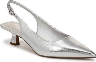 Franco Sarto Jaden Pointed Toe Slingback Pump in Silver at Nordstrom, Size 5.5