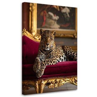 Feeby Impresi&oacute;n De Imagen, Leopardo Tumbado En Un Sof&aacute; Animales Glamour, 80x120