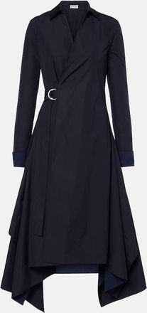 Loewe Draped cotton wrap dress