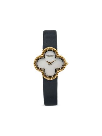 Van Cleef & Arpels pre-owned 18K yellow gold Alhambra 25mm - Black