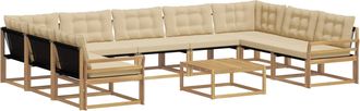 vidaXL Conjunto De Sof&aacute;s De Exterior 10 Uds. Y Beige Vidaxl