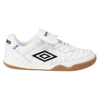 Umbro Heren Speciali Tr Flap Top Volnerfleer Trainers (Wit/Wilteblauw)