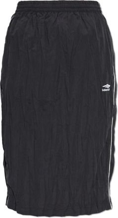 Balenciaga Midi Skirts, female, Black, Size: S Skirt with logo