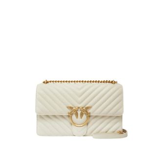 Pinko Shoulder Bags, female, White, Size: ONE SIZE Classic Love Bag One