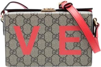 Gucci Pre-owned Canvas Crossbodytas - Dames - Vintage Schoudertas - Veelkleurig - ONE Size - Leer - Vintage